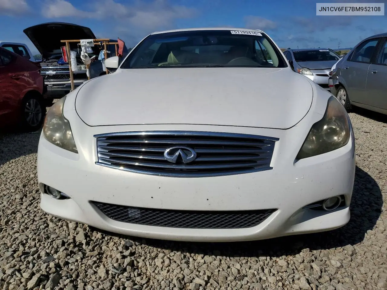 2011 Infiniti G37 Convertible Base VIN: JN1CV6FE7BM952108 Lot: 51199416