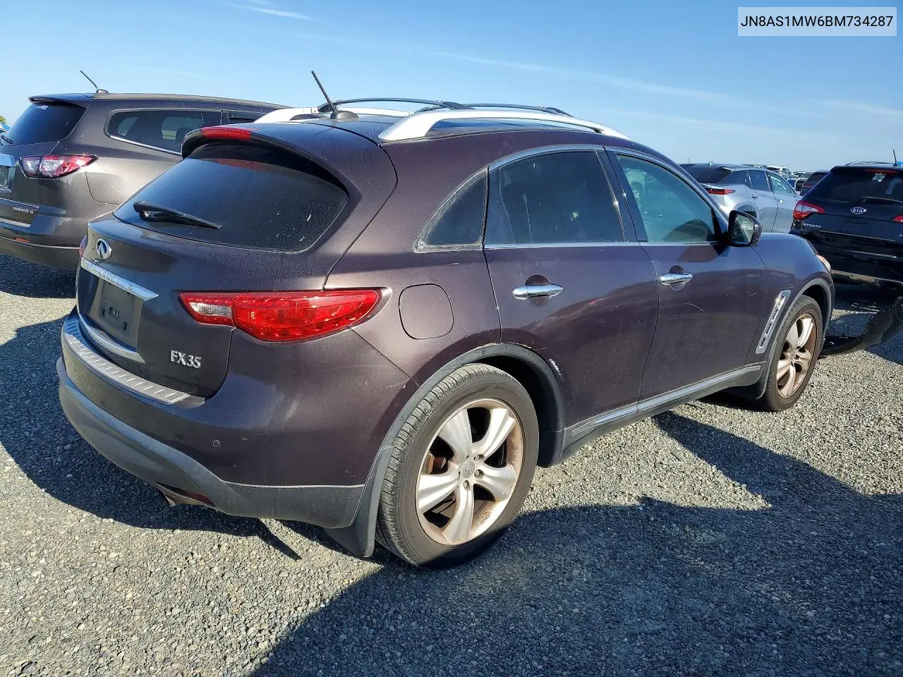 2011 Infiniti Fx35 Base VIN: JN8AS1MW6BM734287 Lot: 52748046