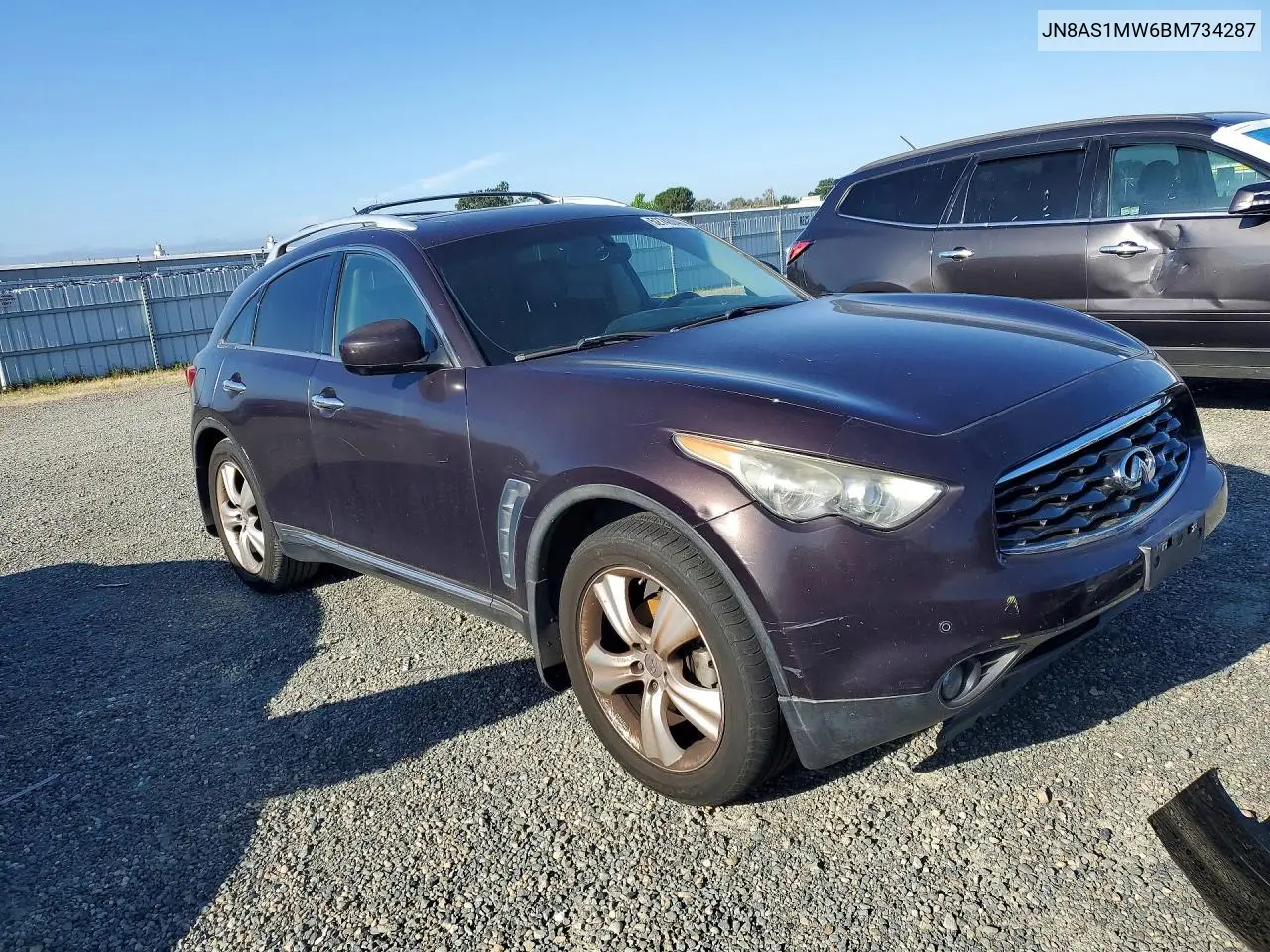 2011 Infiniti Fx35 Base VIN: JN8AS1MW6BM734287 Lot: 52748046