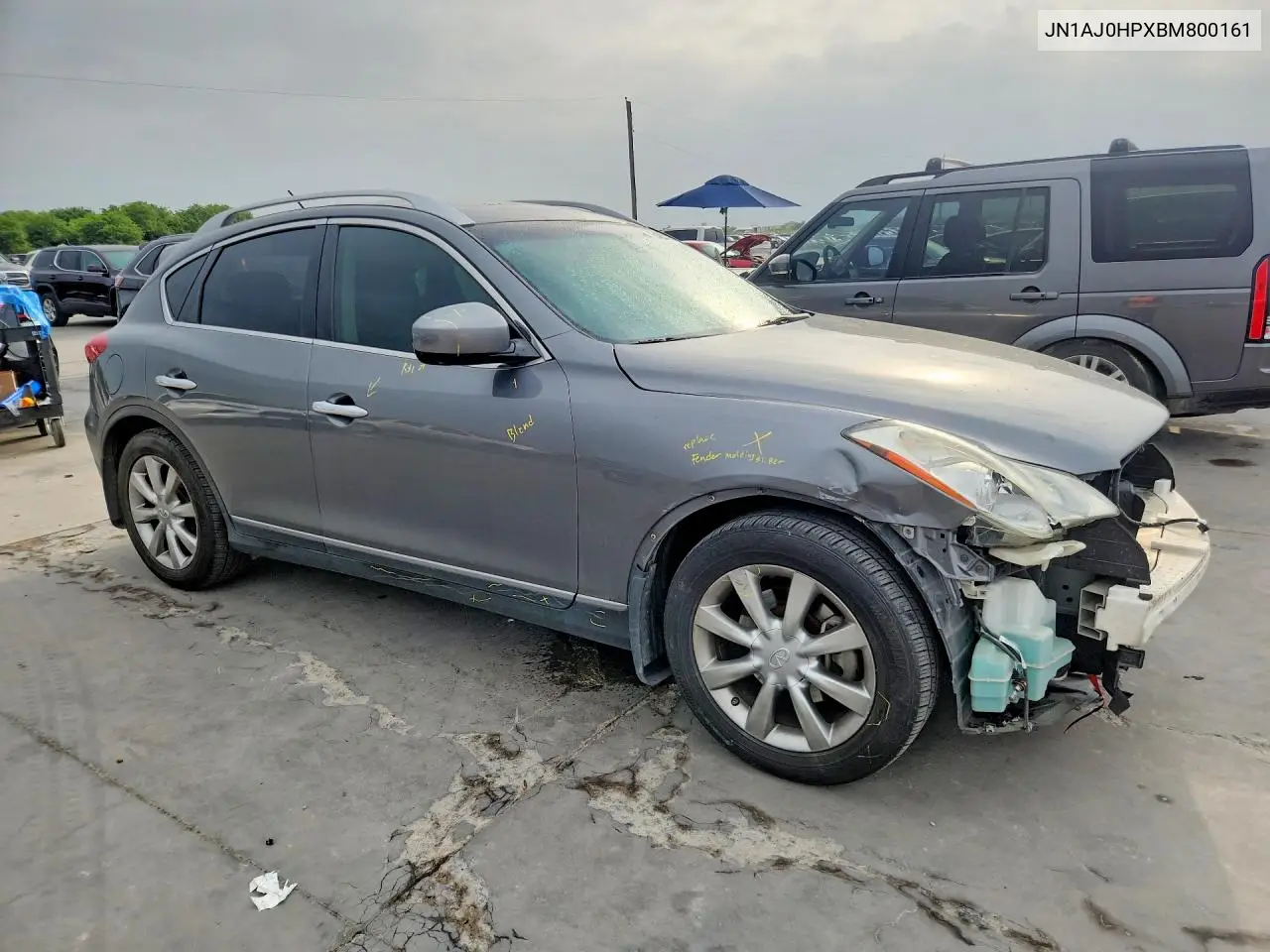 2011 Infiniti Ex35 Base VIN: JN1AJ0HPXBM800161 Lot: 54004186