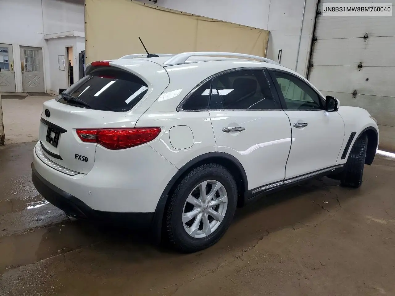 2011 Infiniti Fx50 Base VIN: JN8BS1MW8BM760040 Lot: 57661286