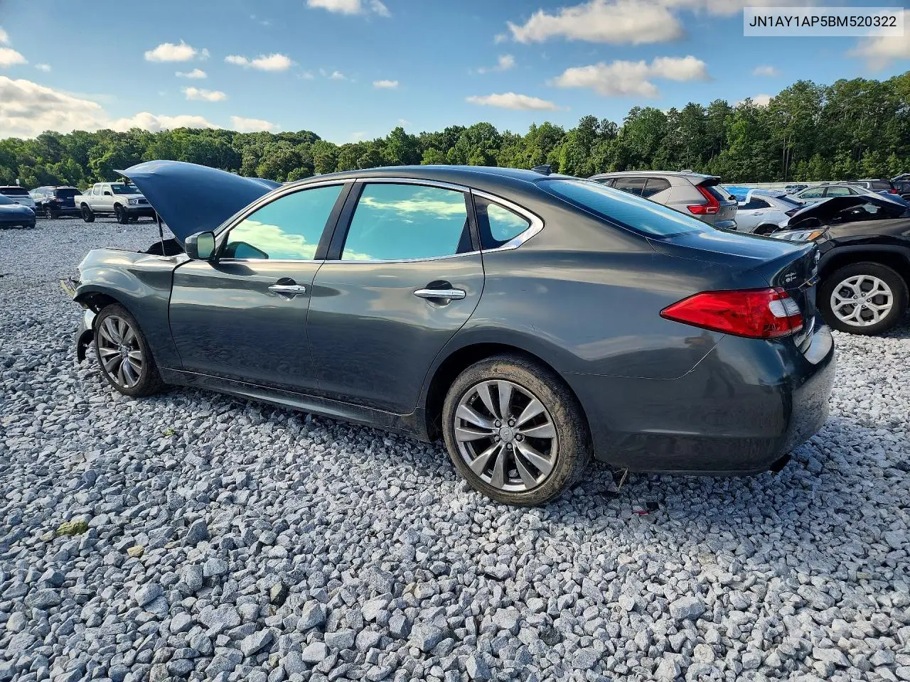 2011 Infiniti M56 Base VIN: JN1AY1AP5BM520322 Lot: 57911596