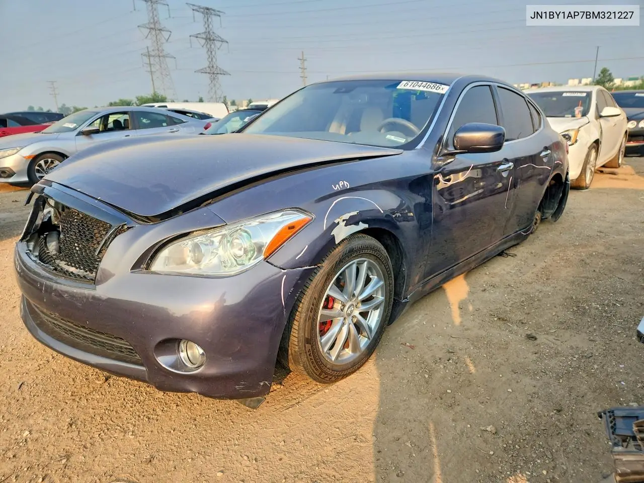 2011 Infiniti M37 Base VIN: JN1BY1AP7BM321227 Lot: 61044686