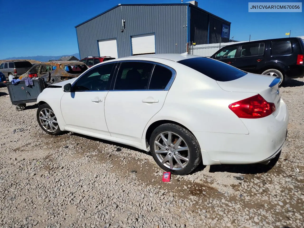 2012 Infiniti G37 Sedan X VIN: JN1CV6AR1CM670056 Lot: 56186066