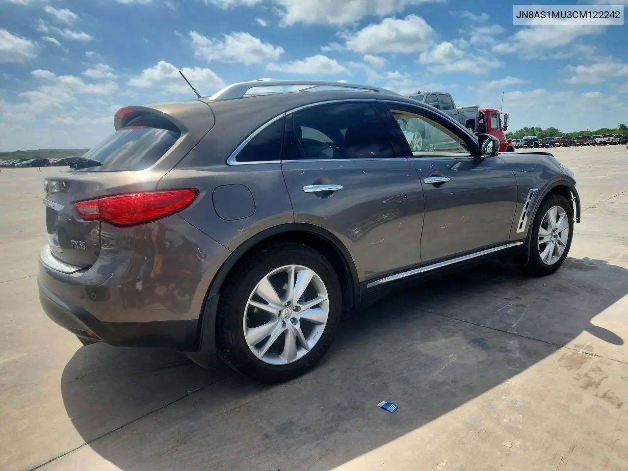 2012 Infiniti Fx35 Base VIN: JN8AS1MU3CM122242 Lot: 57779206