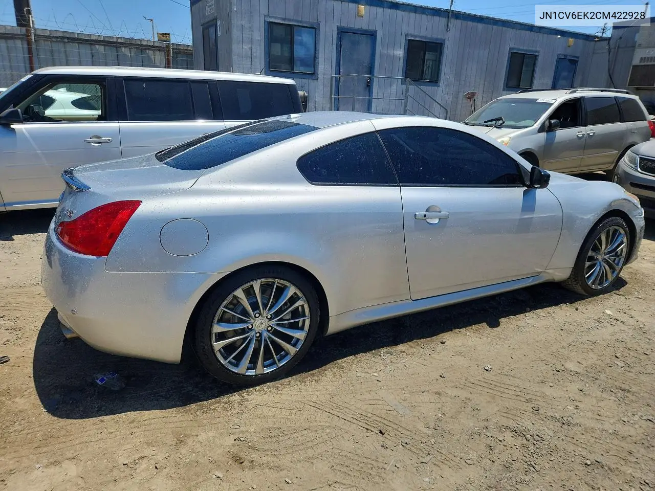 2012 Infiniti G37 Base/Sport VIN: JN1CV6EK2CM422928 Lot: 60549786