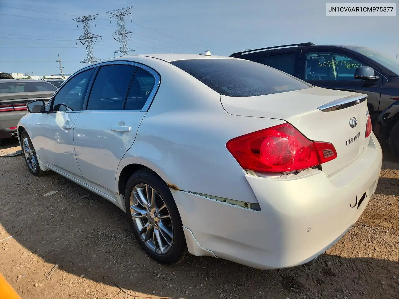 2012 Infiniti G37 VIN: JN1CV6AR1CM975377 Lot: 61190286