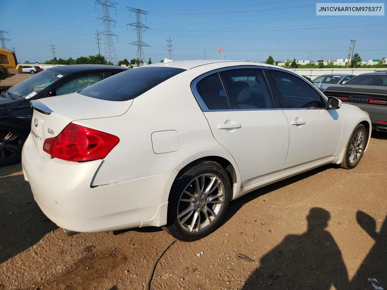 2012 Infiniti G37 VIN: JN1CV6AR1CM975377 Lot: 61190286