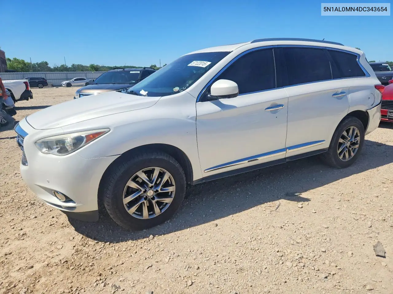 2013 Infiniti Jx35 Base VIN: 5N1AL0MN4DC343654 Lot: 57122016