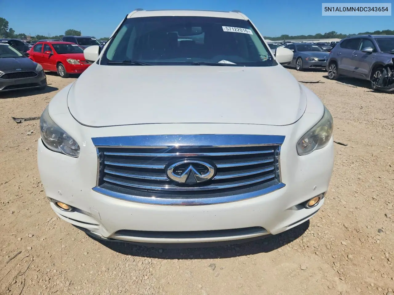 2013 Infiniti Jx35 Base VIN: 5N1AL0MN4DC343654 Lot: 57122016