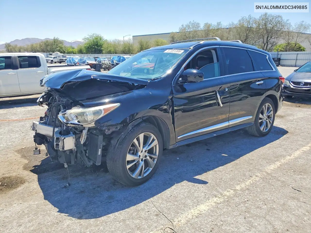 2013 Infiniti Jx35 Base VIN: 5N1AL0MMXDC349885 Lot: 57381306