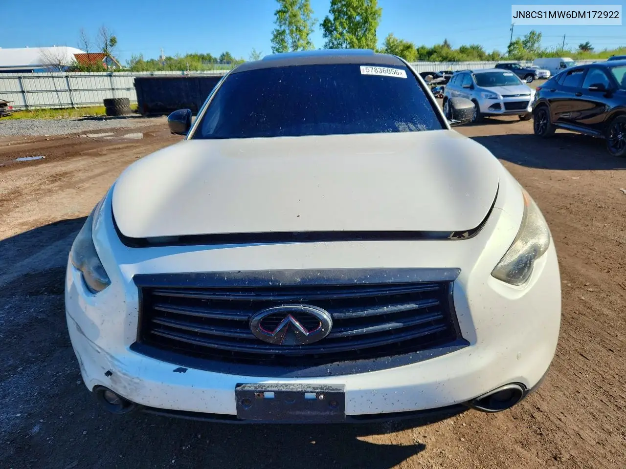 2013 Infiniti Fx37 Base VIN: JN8CS1MW6DM172922 Lot: 57836056