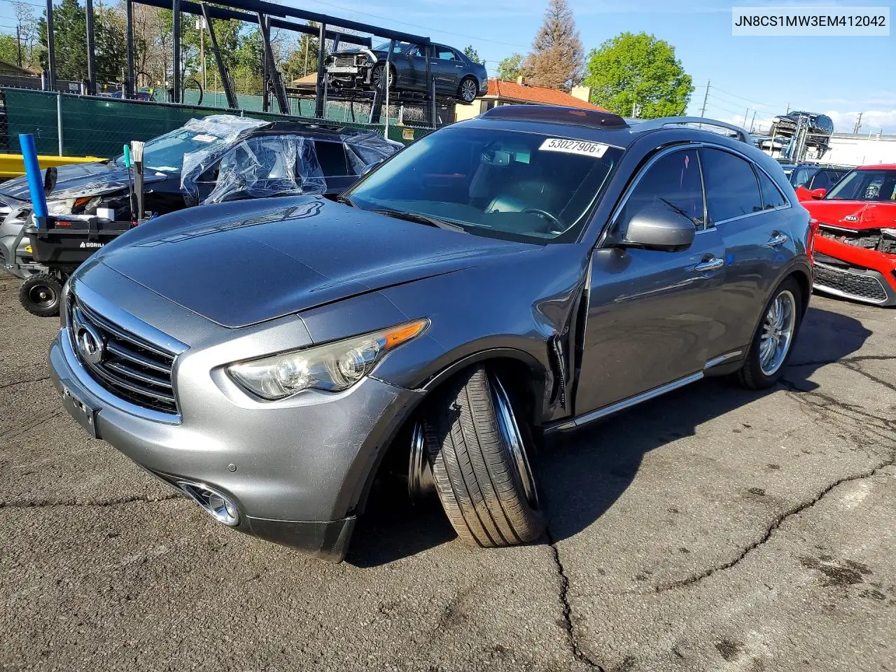 2014 Infiniti Qx70 Base VIN: JN8CS1MW3EM412042 Lot: 53027906