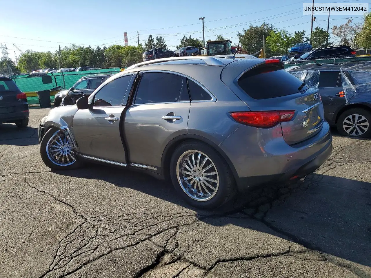 2014 Infiniti Qx70 Base VIN: JN8CS1MW3EM412042 Lot: 53027906