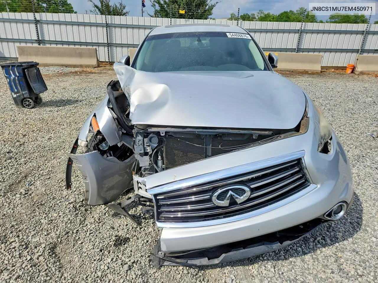 2014 Infiniti Qx70 Base VIN: JN8CS1MU7EM450971 Lot: 54408876