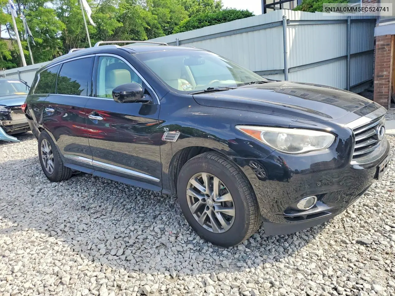2014 Infiniti Qx60 Base VIN: 5N1AL0MM5EC524741 Lot: 56776326