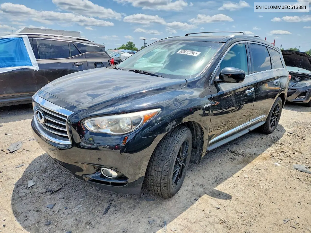 2014 Infi Qx60 Hybrid VIN: 5N1CL0MM0EC513381 Lot: 62072396