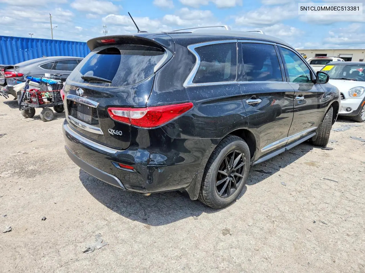 2014 Infi Qx60 Hybrid VIN: 5N1CL0MM0EC513381 Lot: 62072396
