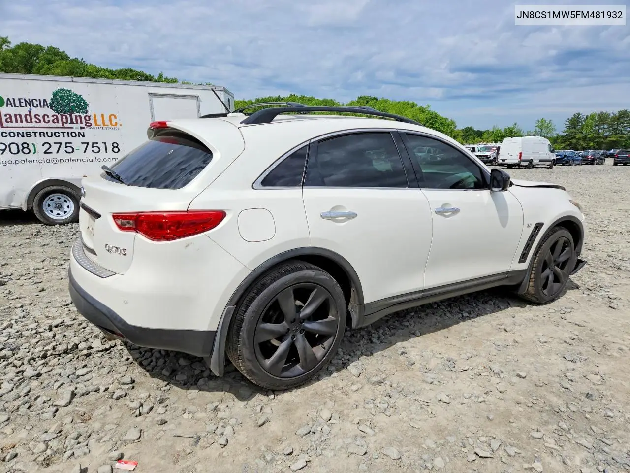 2015 Infiniti Qx70 Base VIN: JN8CS1MW5FM481932 Lot: 53365486