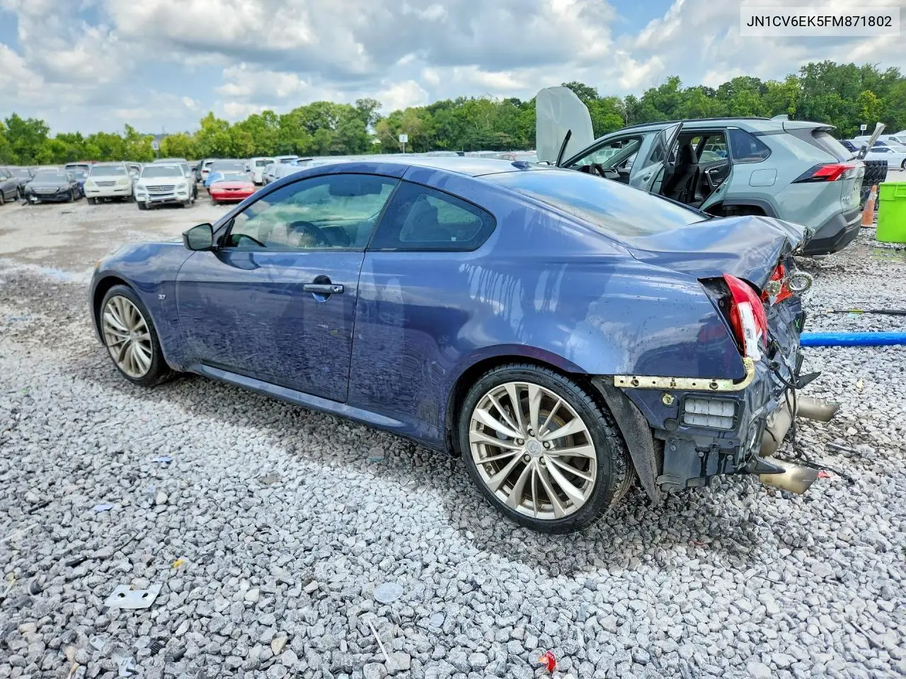 2015 Infiniti Q60 Coupe Journey VIN: JN1CV6EK5FM871802 Lot: 58761826