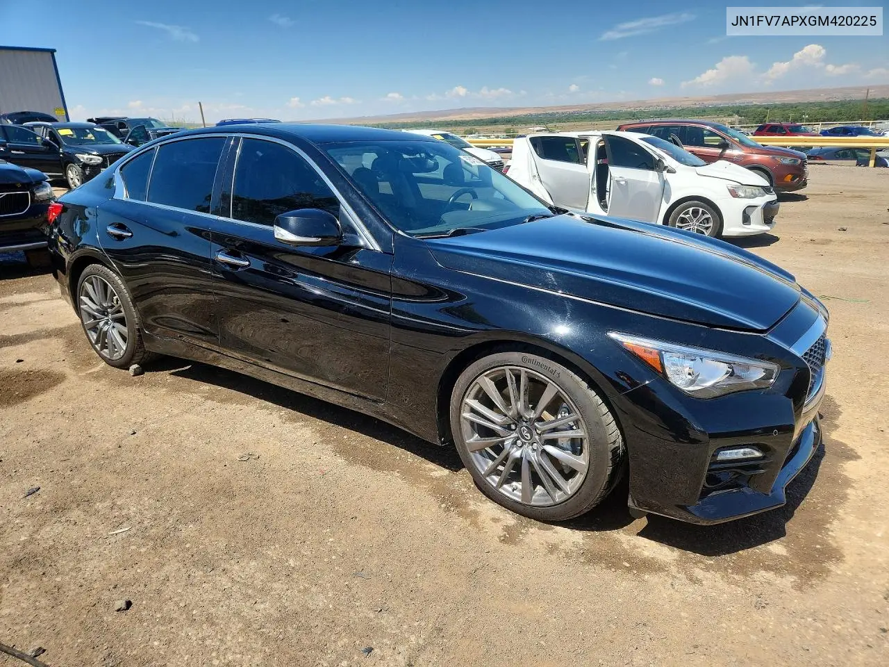 2016 Infiniti Q50 Red Sport 400 VIN: JN1FV7APXGM420225 Lot: 53455546
