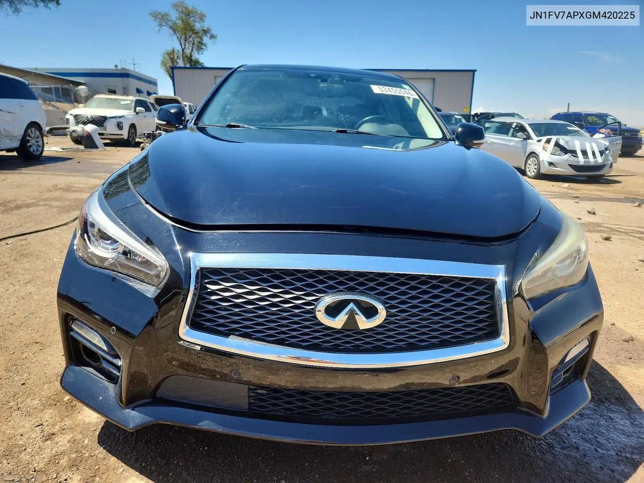2016 Infiniti Q50 Red Sport 400 VIN: JN1FV7APXGM420225 Lot: 53455546