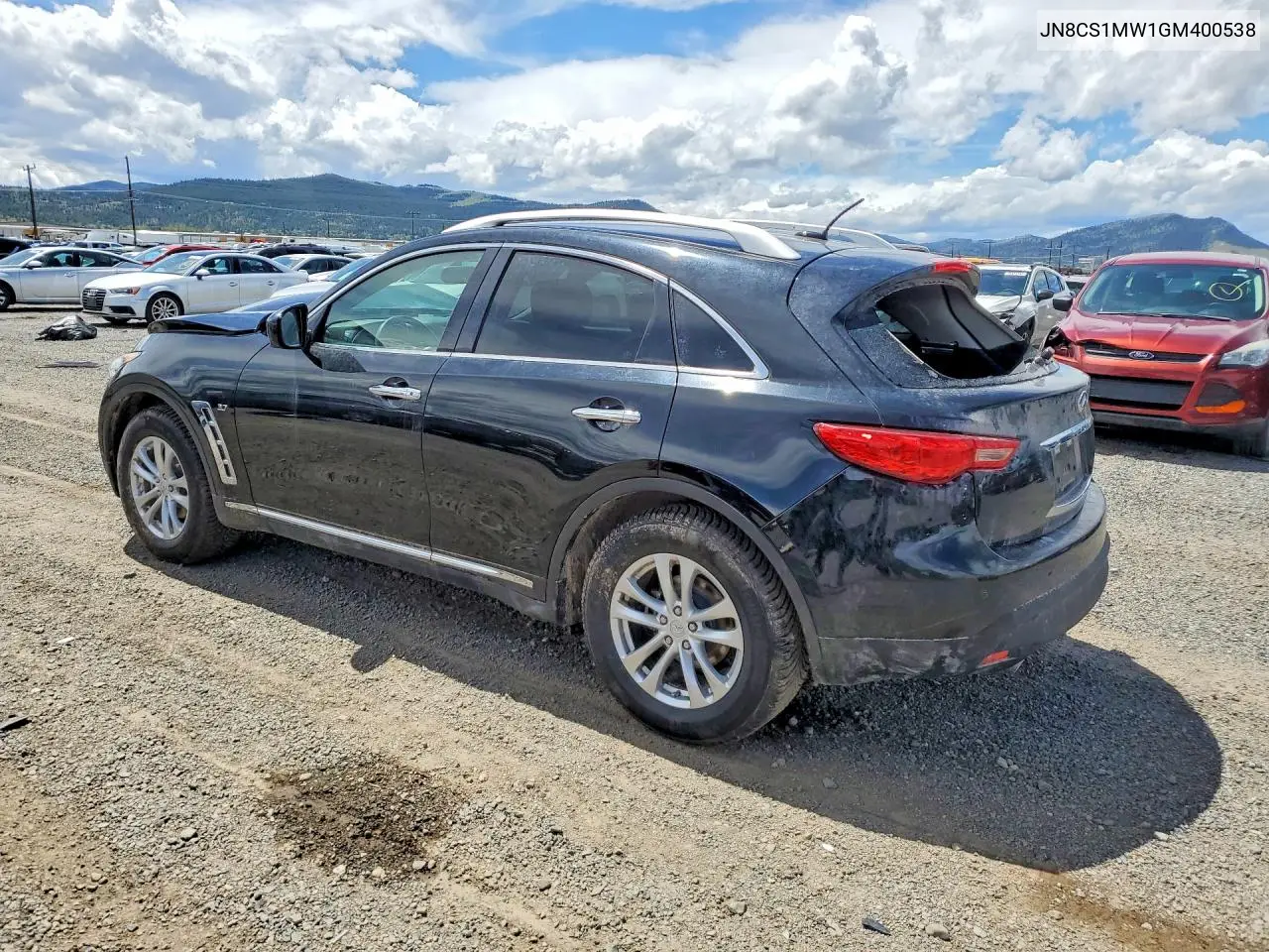 2016 Infiniti Qx70 Base VIN: JN8CS1MW1GM400538 Lot: 56418186