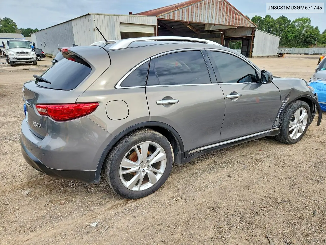 2016 Infiniti Qx70 Base VIN: JN8CS1MU3GM671745 Lot: 57770556