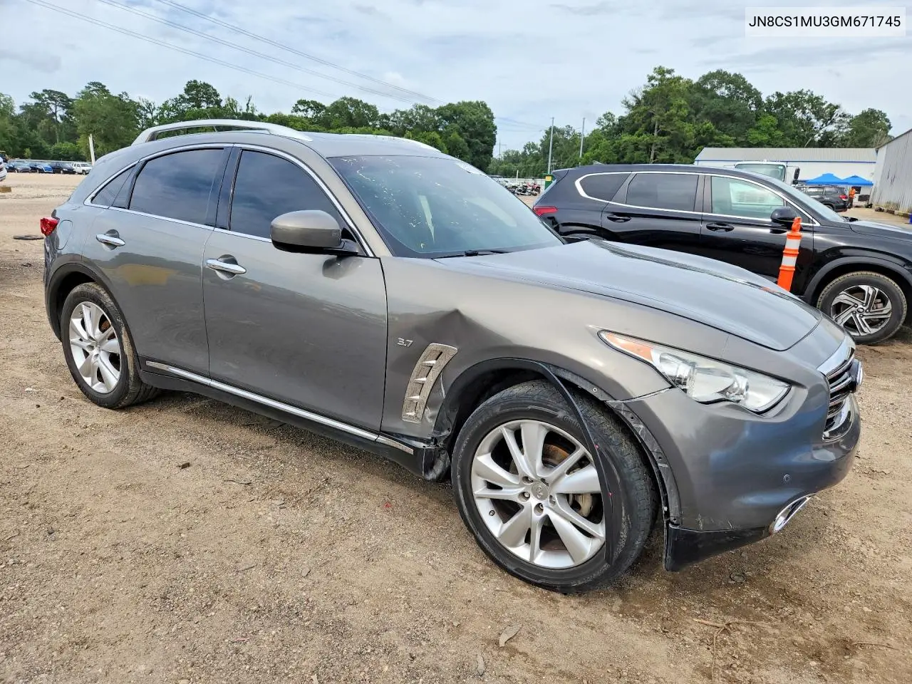 2016 Infiniti Qx70 Base VIN: JN8CS1MU3GM671745 Lot: 57770556
