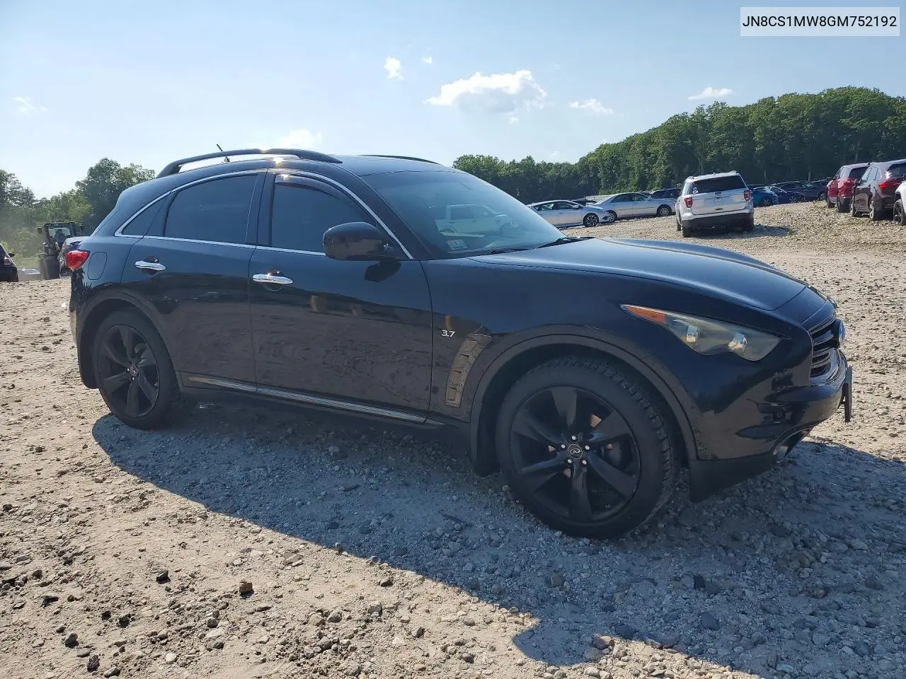 2016 Infiniti Qx70 Base VIN: JN8CS1MW8GM752192 Lot: 59221026