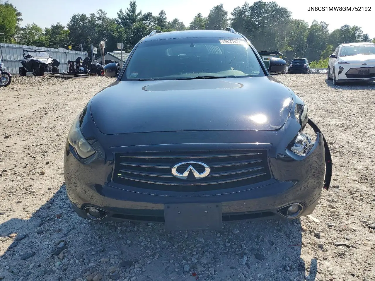 2016 Infiniti Qx70 Base VIN: JN8CS1MW8GM752192 Lot: 59221026