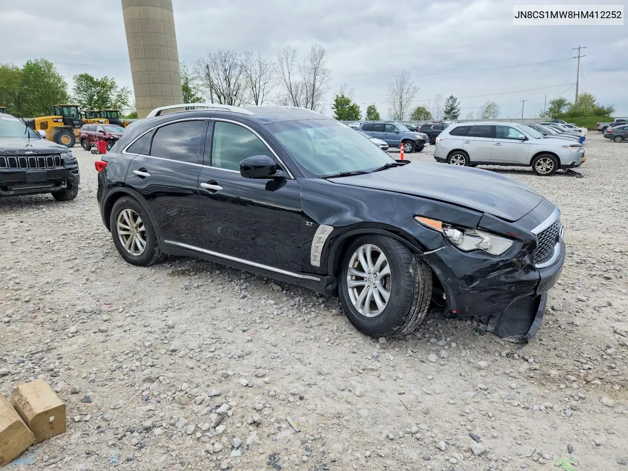 2017 Infiniti Qx70 Base VIN: JN8CS1MW8HM412252 Lot: 51652126