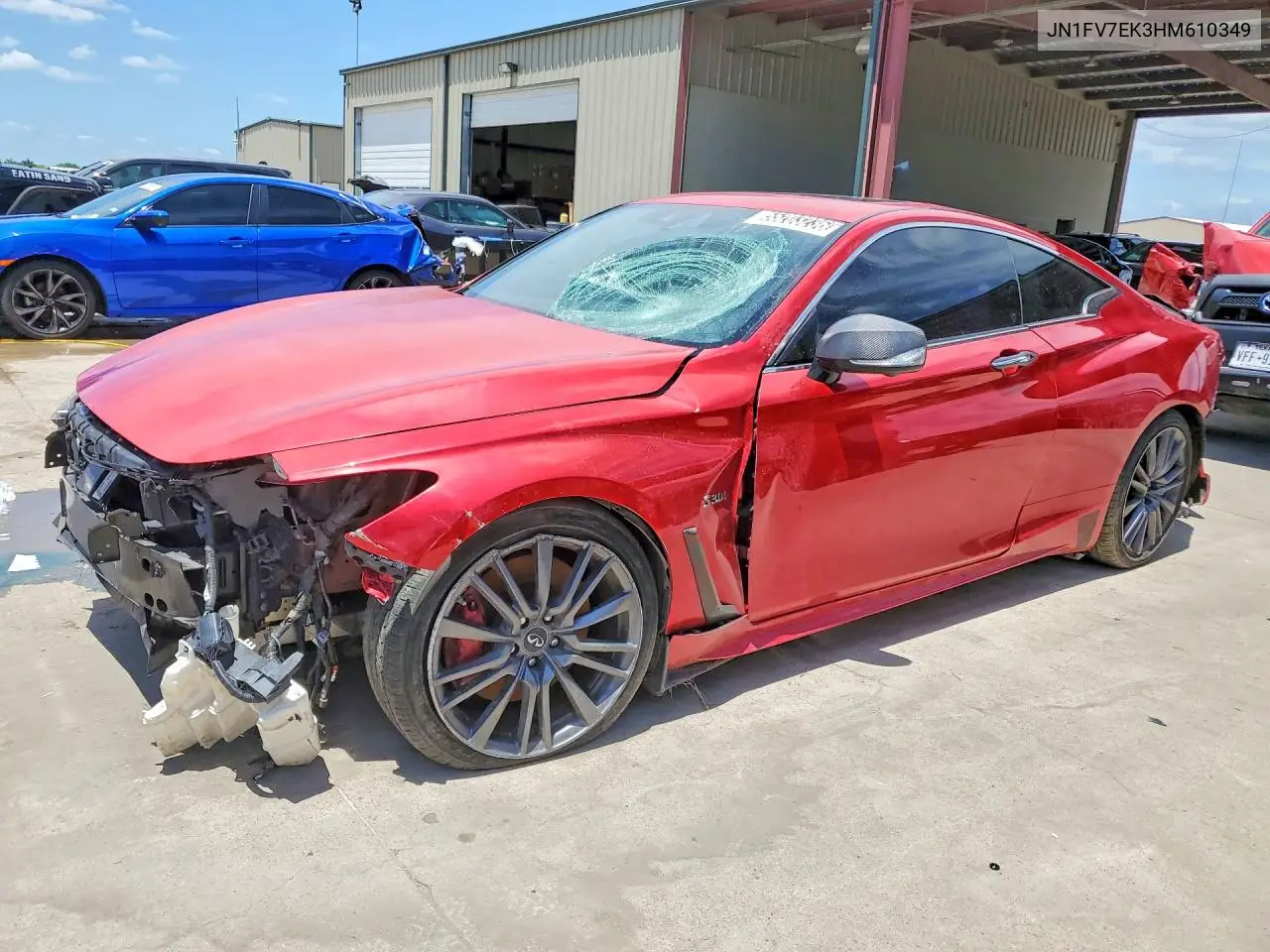 2017 Infiniti Q60 Red Sport 400 VIN: JN1FV7EK3HM610349 Lot: 55203236