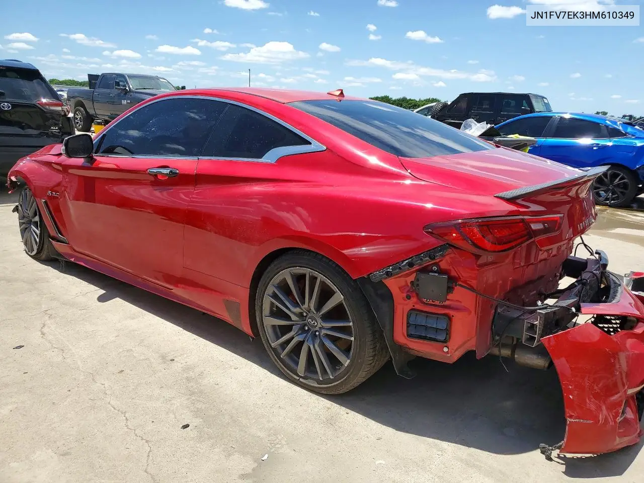 2017 Infiniti Q60 Red Sport 400 VIN: JN1FV7EK3HM610349 Lot: 55203236