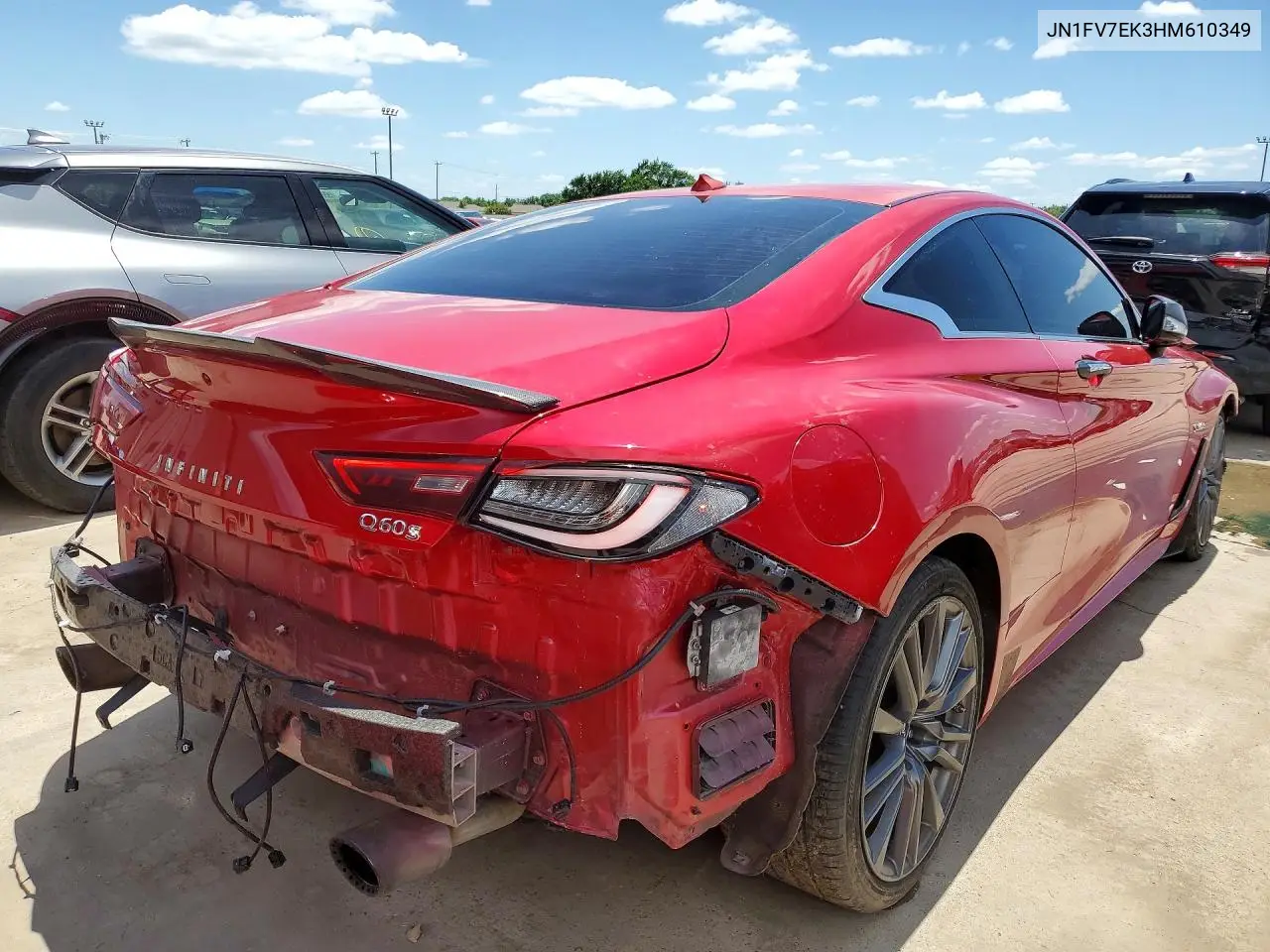 2017 Infiniti Q60 Red Sport 400 VIN: JN1FV7EK3HM610349 Lot: 55203236
