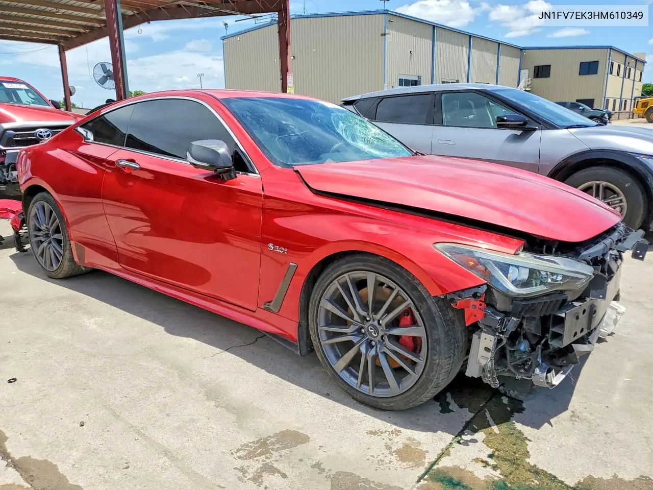 2017 Infiniti Q60 Red Sport 400 VIN: JN1FV7EK3HM610349 Lot: 55203236