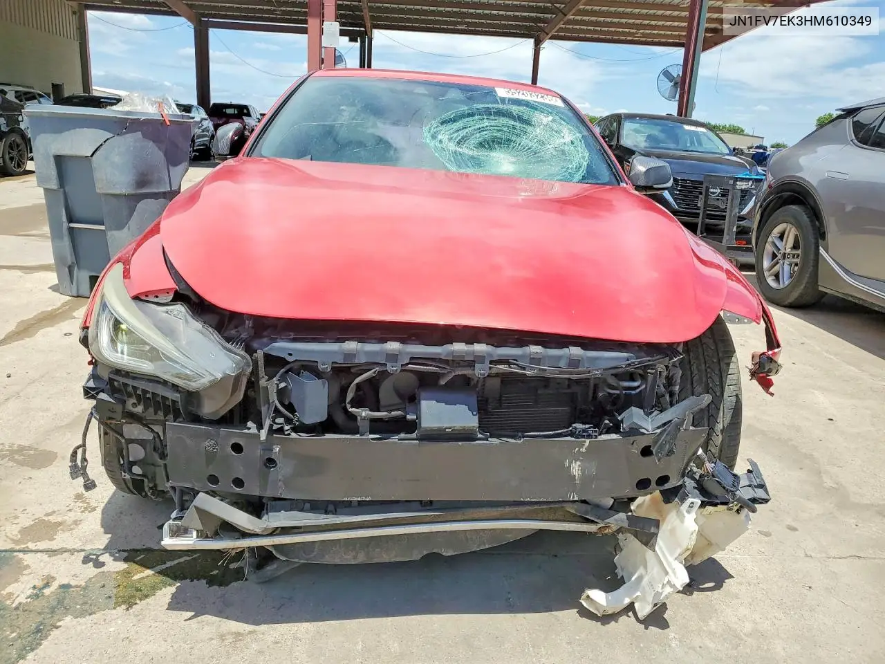2017 Infiniti Q60 Red Sport 400 VIN: JN1FV7EK3HM610349 Lot: 55203236