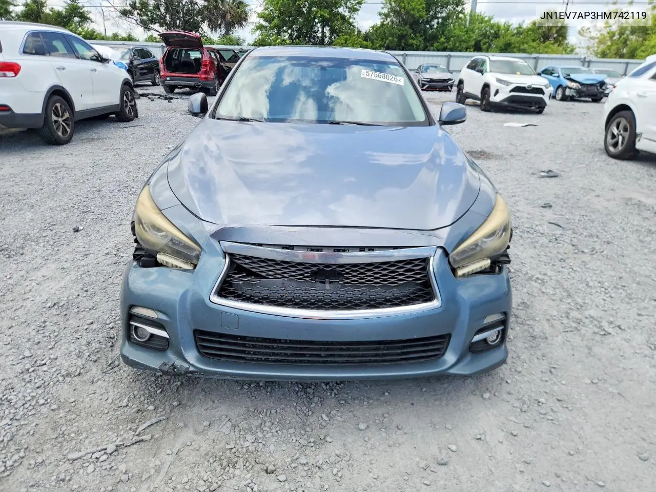 2017 Infiniti Q50 3.0T Premium VIN: JN1EV7AP3HM742119 Lot: 57568026