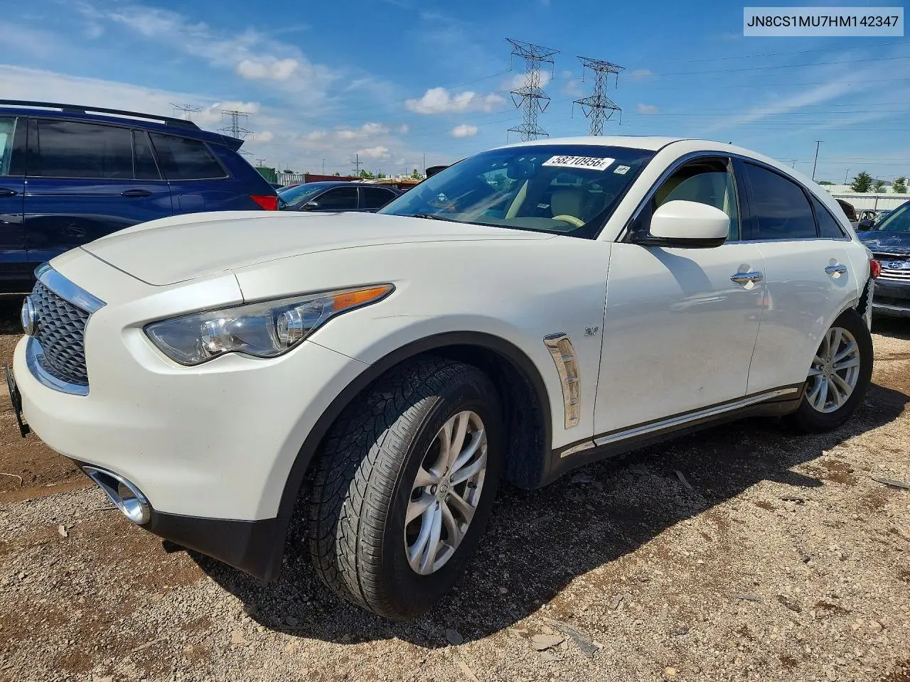2017 Infiniti Qx70 Base VIN: JN8CS1MU7HM142347 Lot: 58210956