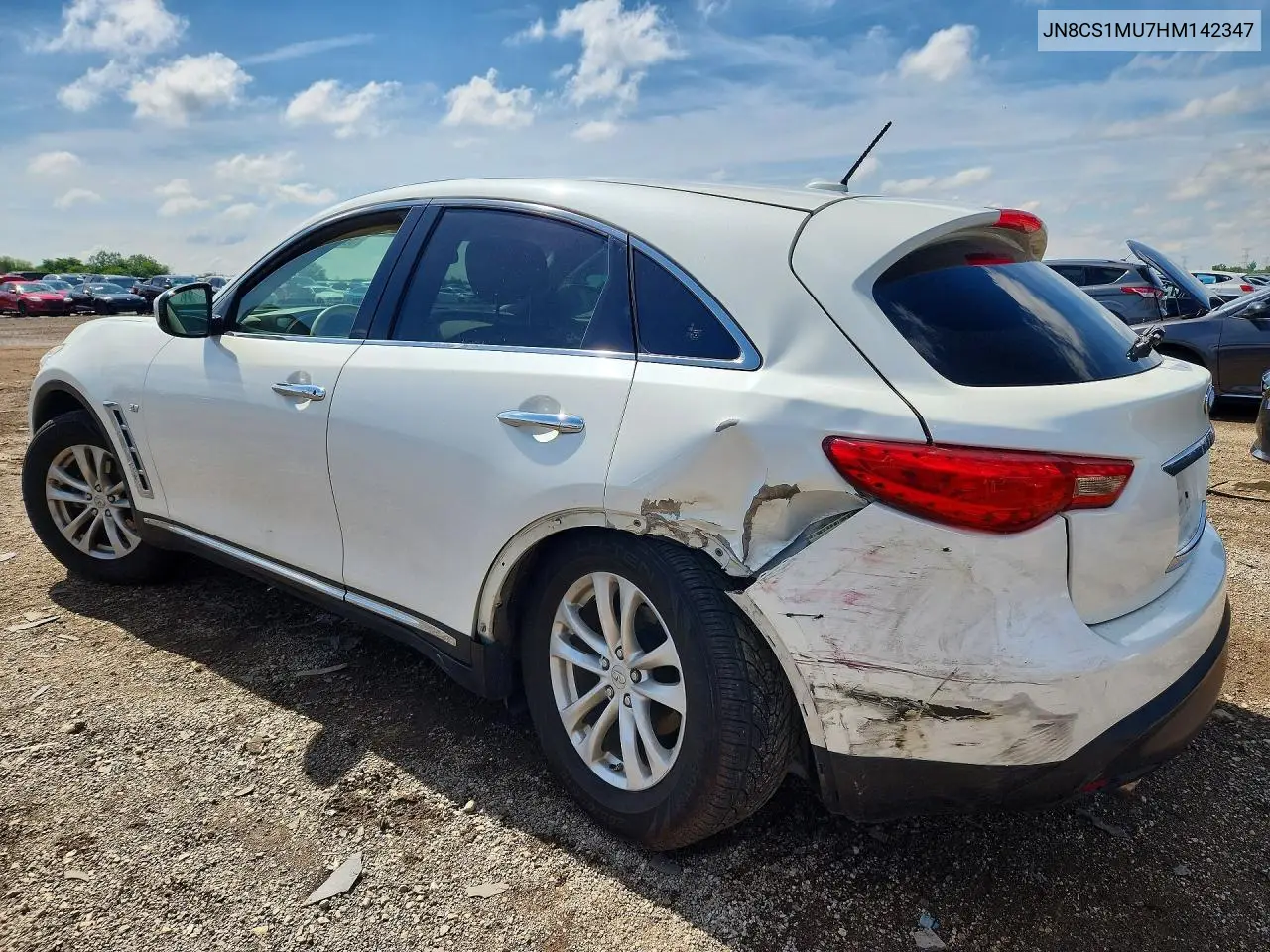 2017 Infiniti Qx70 Base VIN: JN8CS1MU7HM142347 Lot: 58210956