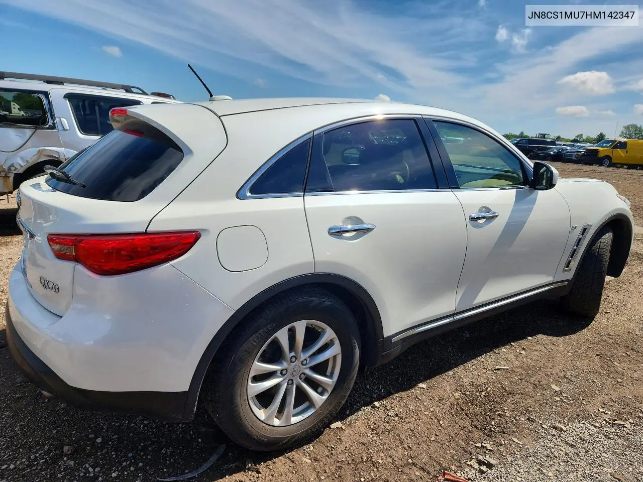 2017 Infiniti Qx70 Base VIN: JN8CS1MU7HM142347 Lot: 58210956