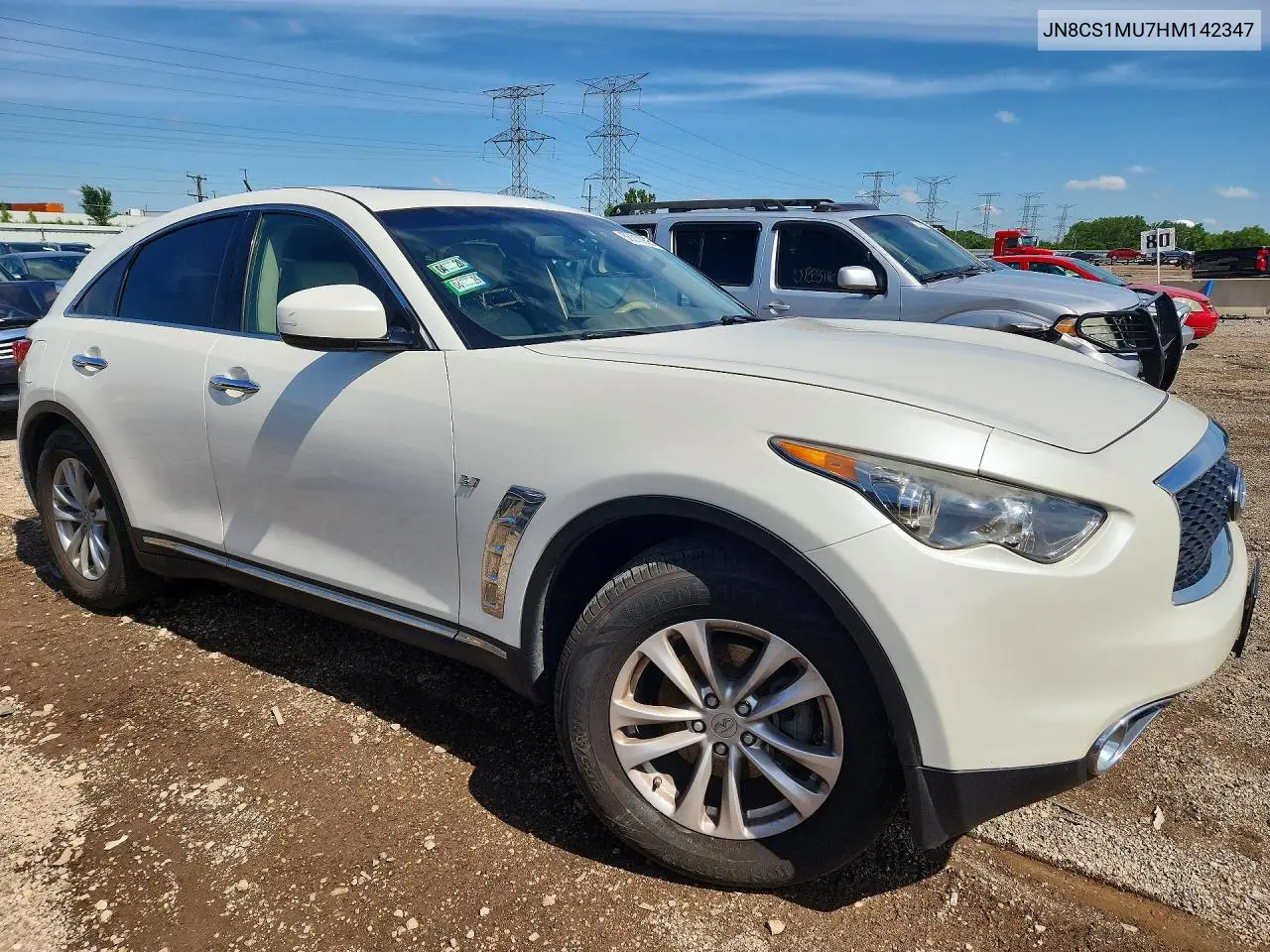 2017 Infiniti Qx70 Base VIN: JN8CS1MU7HM142347 Lot: 58210956
