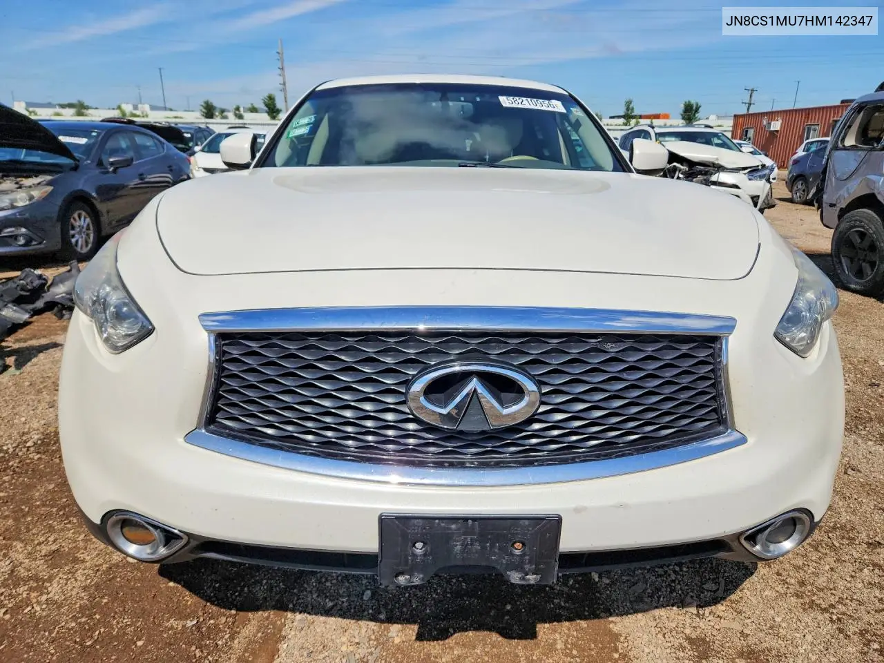 2017 Infiniti Qx70 Base VIN: JN8CS1MU7HM142347 Lot: 58210956