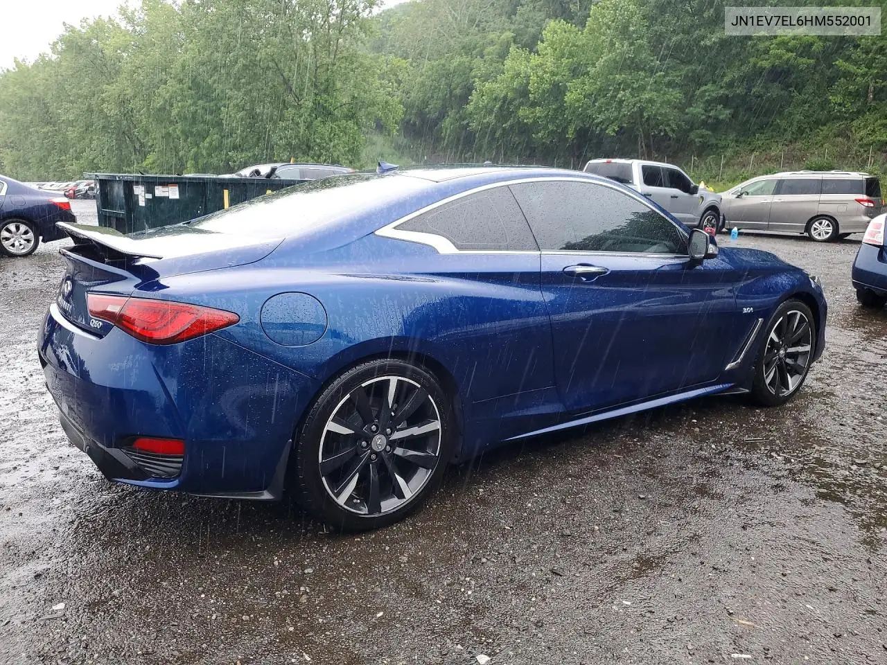 2017 Infiniti Q60 3.0T Premium VIN: JN1EV7EL6HM552001 Lot: 58243806