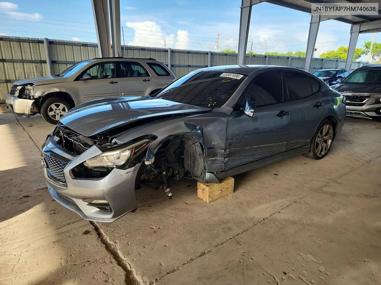 2017 Infiniti Q70 3.7 VIN: JN1BY1AP7HM740638 Lot: 59357496