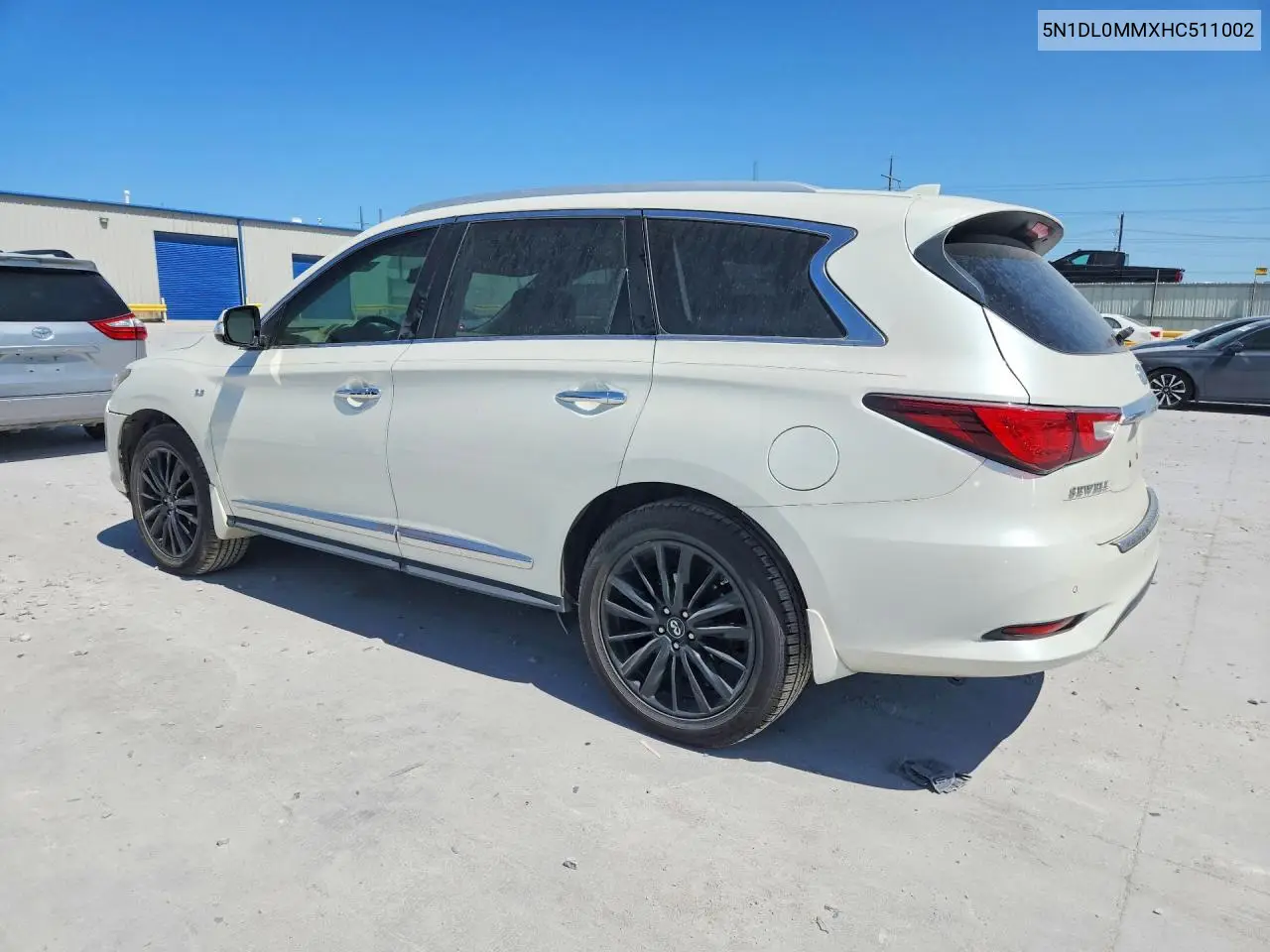 2017 Infiniti Qx60 Base VIN: 5N1DL0MMXHC511002 Lot: 60448766