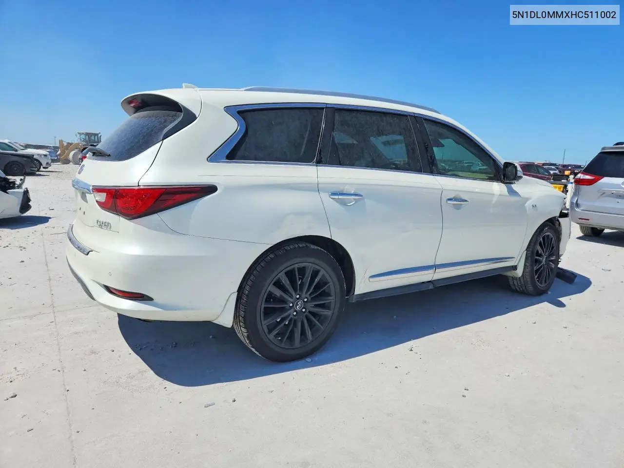 2017 Infiniti Qx60 Base VIN: 5N1DL0MMXHC511002 Lot: 60448766