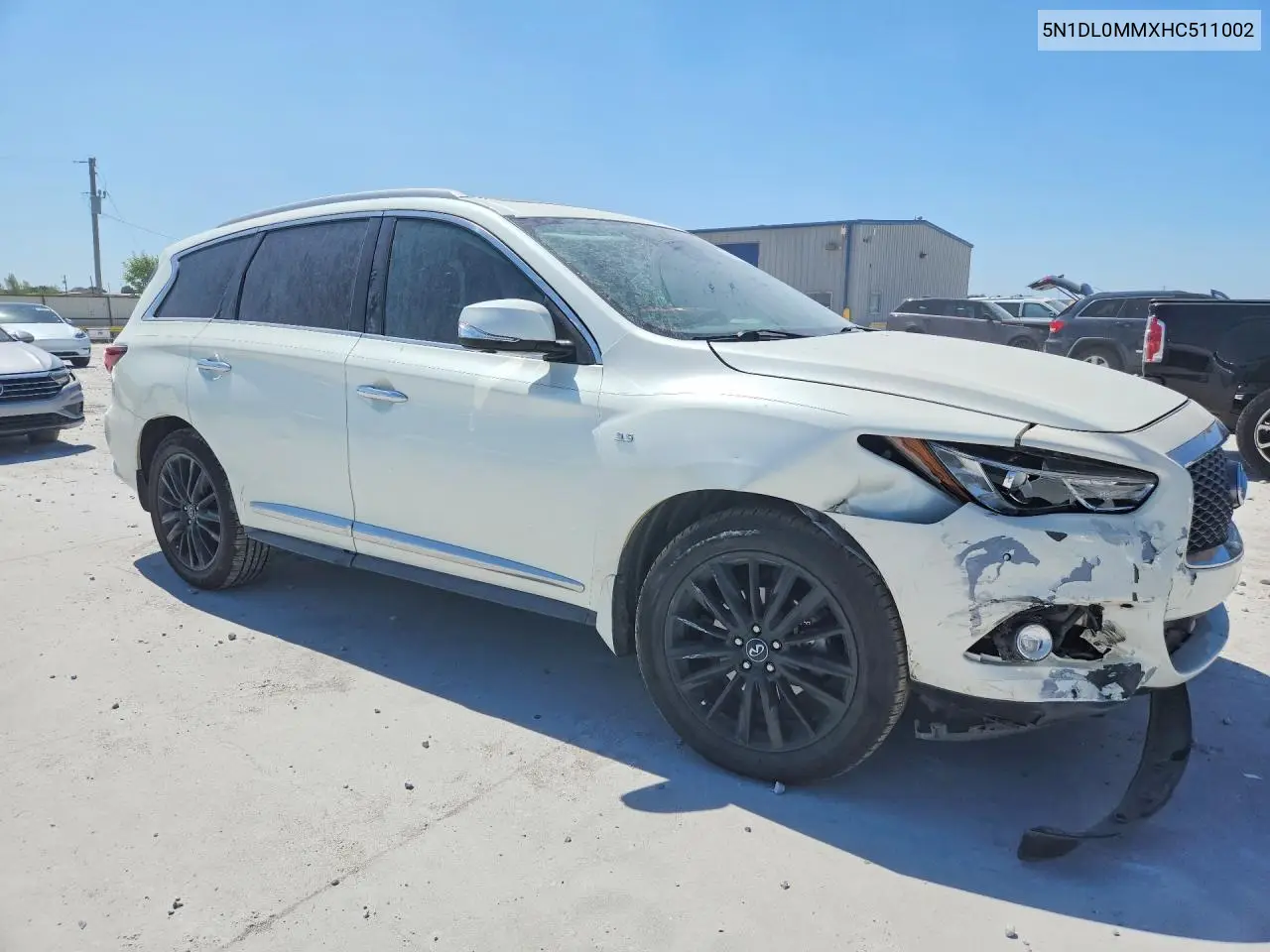 2017 Infiniti Qx60 Base VIN: 5N1DL0MMXHC511002 Lot: 60448766