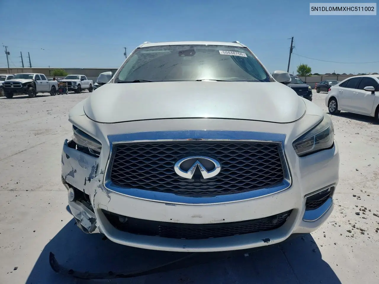 2017 Infiniti Qx60 Base VIN: 5N1DL0MMXHC511002 Lot: 60448766