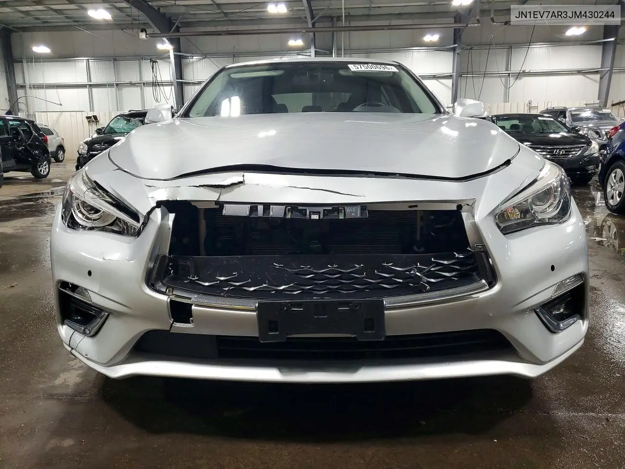 2018 Infiniti Q50 3.0T Luxe VIN: JN1EV7AR3JM430244 Lot: 57500696